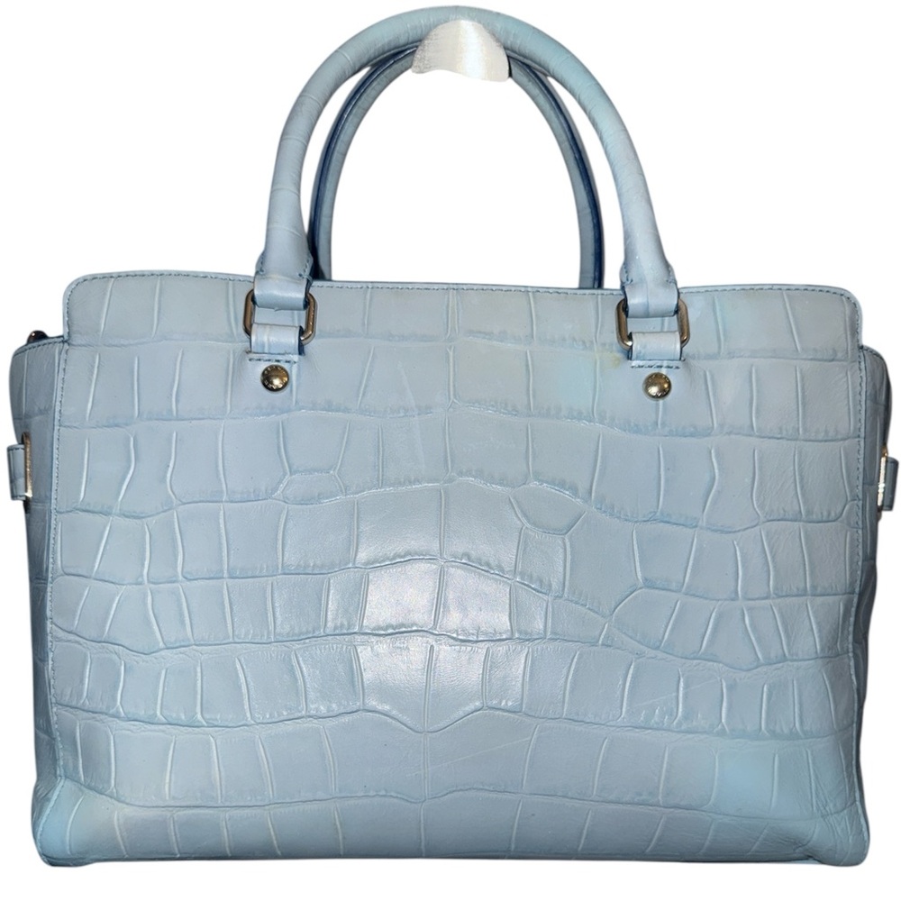 Coach Blake Croc-Embossed - Cornflower Blue w/ Purse Pillow - Picture 2 of 9
